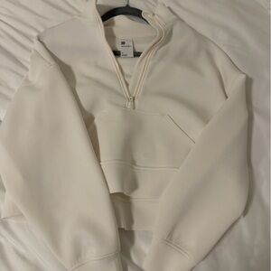 All in Motion Off-White Zip-Up Cropped Jacket